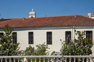 Street and building at town of Arta, Epirus, Greece