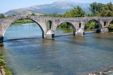 Fototapeta premium Street and building at town of Arta, Epirus, Greece