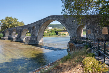Street and building at town of Arta, Epirus, Greece