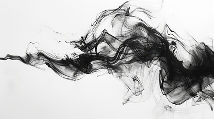 Aesthetic abstract sketches on white backgrounds