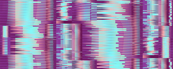 Abstract background ombre effect seamless texture with glitch stripes. Psychedelic background for wall art, wallpaper, wall panel, textile, poster, bedding, interior decor. © Rina Ka