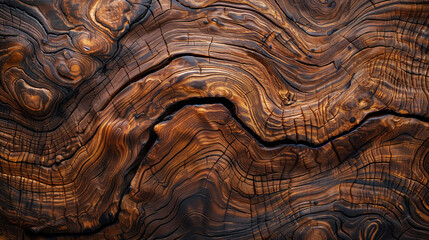 Naklejka premium natural wood slab, intricate grain patterns, top view, high detail, wallpaper