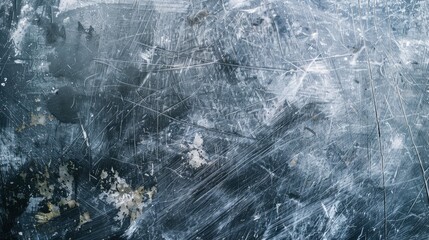 Obraz premium Gray grunge background with scratches, ai