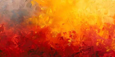 red and yellow abstract painting with warm colors

