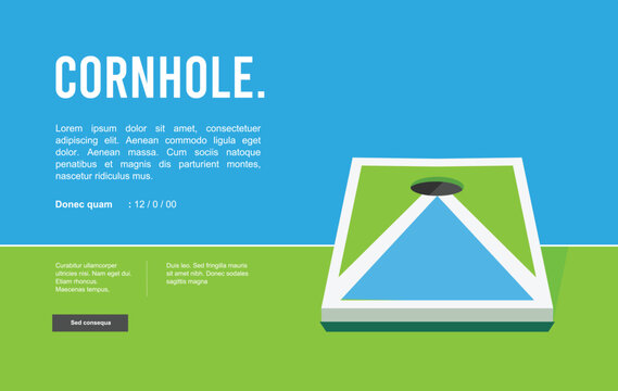 Great simple cornhole set background design for any media	