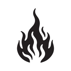Fire flame vector silhouette illustration