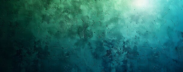 Fototapeta premium Dark blue and green gradient background with a grainy texture