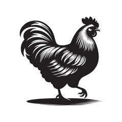 hen vector silhouette art illustration