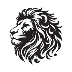 lion head vector silhouette art illustration