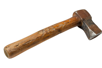 Old Wooden Hammer isolated on white Background
