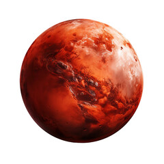 red planet isolated on white background