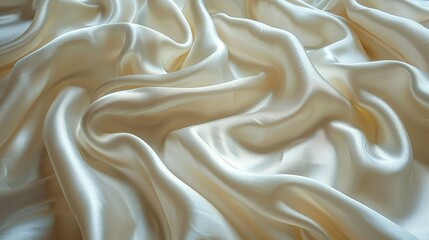 Obraz premium Sensual Silhouette: The Ivory Silk Texture of Bridal Elegance