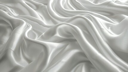 Naklejka premium Ethereal Charm: Ivory Silk Bedding and Bridal Couture