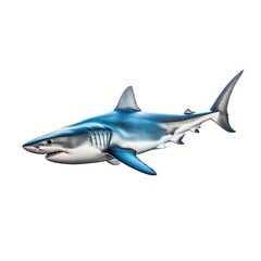 Naklejka premium shark side view on an isolated white background