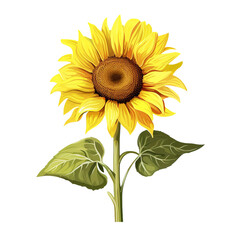 Naklejka premium sunflower isolated on white