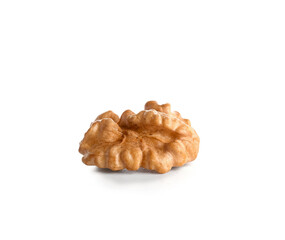 Tasty walnut on white background