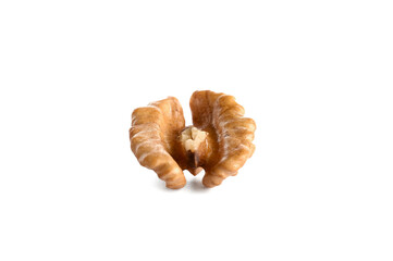Tasty walnut on white background