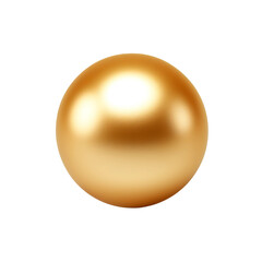 Obraz premium smooth gold ball on an isolated white background, png