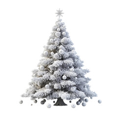 white christmas tree, png