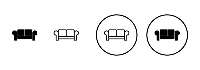 Sofa icon vector isolated on white background. sofa icon illustration. furniture