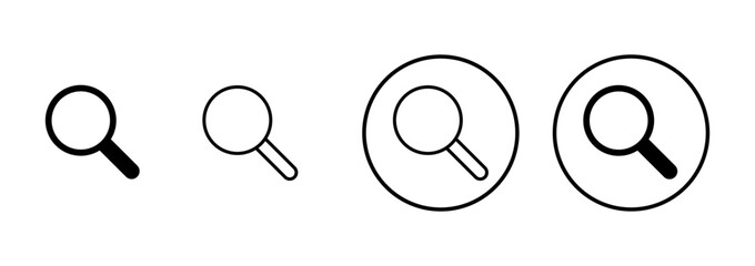 Search icon vector isolated on white background. Glass vector icon. search magnifying glass icon. Find