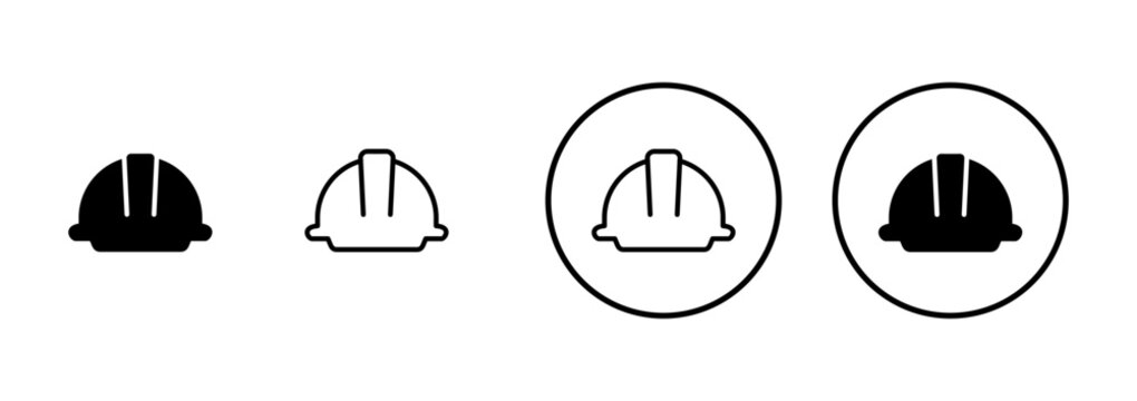 Helmet icon vector isolated on white background. Motorcycle helmets. Racing helmet. construction helmet icon. Safety helmet