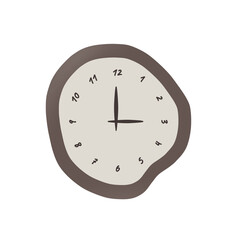 Creative brown clock illustration