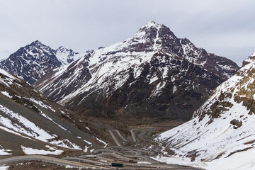 Famous road in Chile, as know as Estrada de Los Caracoles.