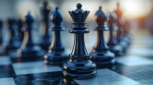 Strategic Business Management Concept: Photo Realistic Illustration for Reports and Presentations with Copy Space in Stock Photo