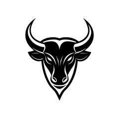 bull head isolated on white