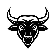 bull head isolated on white