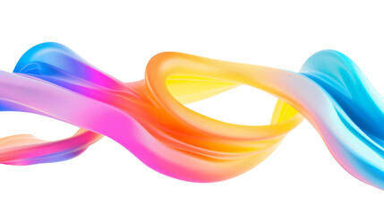 Rainbow liquid on transparent background
