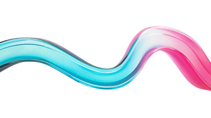 Red blue gradient fluid isolated on transparent background