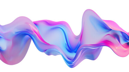 Fototapeta premium Red blue gradient fluid isolated on transparent background