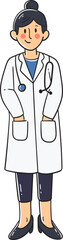 Fototapeta premium Nurse hand-drawn character