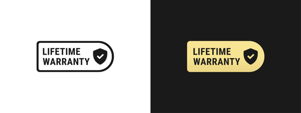 Best lifetime warranty label or mark vector isolated. The Lifetime warranty label or tag vector isolated for product packaging design element.