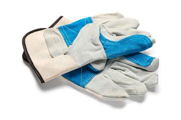Gloves on white background. Gardening tools