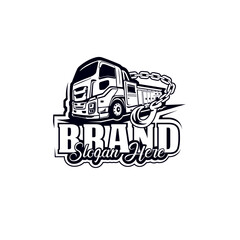Towing truck logo design