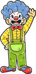 Hand-drawn clown character