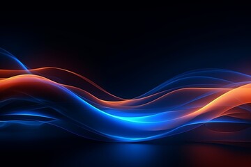 Abstract futuristic backdrop with glowing waves and neon lines concept of energy, technology