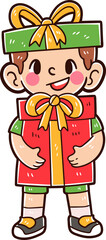 Kids character wearing a christmas costume