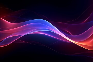 Abstract futuristic backdrop with glowing waves and neon lines concept of energy, technology