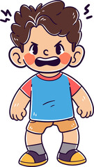 Kid character with cool expression