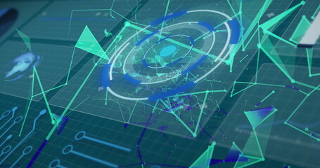 Image of network of connections over scan scoping