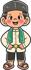 Kids character wearing a Indonesian traditional clothes