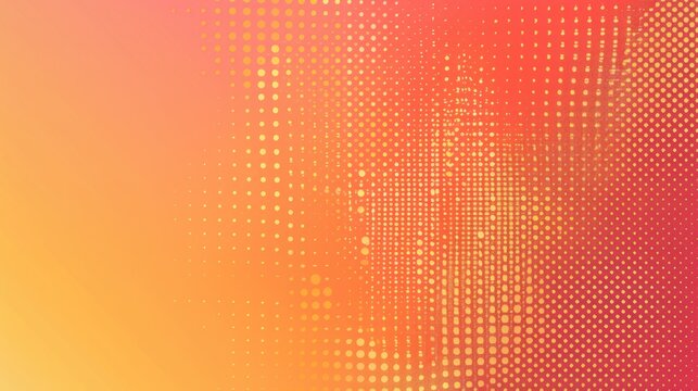 A halftone pattern of orange and yellow dots on a pink background. AIG51A.