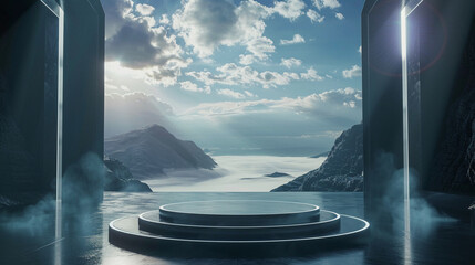 /imagine prompt: 3D stage in a dreamy, realistic commercial style, perfect for dynamic visual merchandising