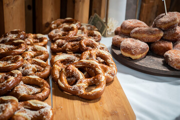 A midnight snack table at an event