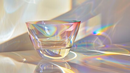 Iridescent glass vase for modern home décor