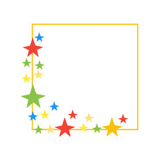 colorful star border frame